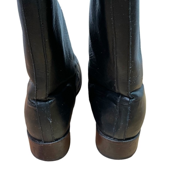 TONY MORA. Black Genuine Leather Upper & Sole Pull On Boot w/Lace Detail US Sz 9 - Picture 6 of 12